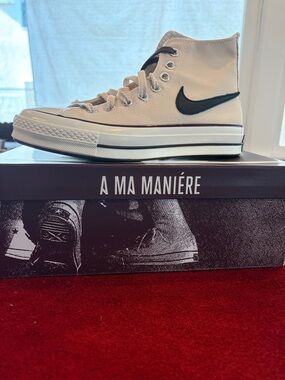 Converse A Ma Maniére High-Top Sneaker in Beige and Black